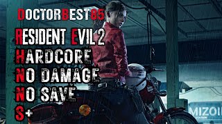 Resident Evil 2 Remake  Hardcore Claire 1st Scenario S Rank  No Damage No Saves Xbox Gameplay [upl. by Brynne]