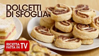 DOLCETTI DI SFOGLIA di Benedetta Rossi  Ricetta TV Fatto in Casa per Voi [upl. by Neumeyer318]