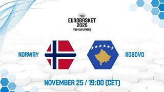 Norway v Kosovo  Full Game  FIBA EuroBasket 2025 PreQualifiers [upl. by Aivirt981]