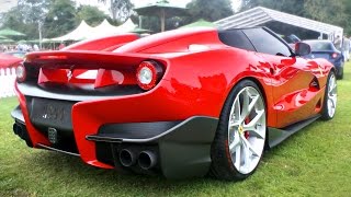 1off Ferrari F12 TRS  Revs and sounds at Salon Privé [upl. by Ahsirhcal495]