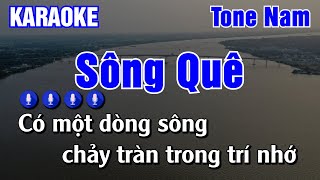 Sông Quê Karaoke Tone Nam  Karaoke AK [upl. by Reggi380]