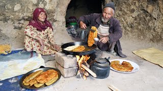 Old lovers Living in a Cave like 2000 years before today  Village life in Afghanistan [upl. by Wollis]