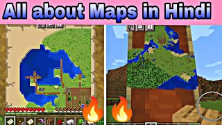 Everything you need to know about Maps in Minecraft in Hindi 2022  How to craft and use Map MCPE [upl. by Utas]