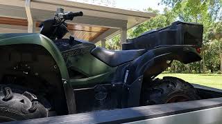 Yamaha Grizzly 700 XTR in F250 SuperDuty with tailgate closed [upl. by Kalindi760]