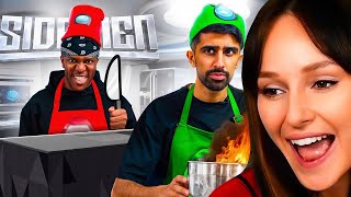 Freya Reacts to SIDEMEN AMONG US COOKING CHALLENGE [upl. by Nevsa208]