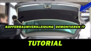 HECKKLAPPENVERKLEIDUNG VW GOLF 5 DEMONTIEREN  TUTORIAL  KOFFERRAUMABDECKUNG  FACTOREM [upl. by Hoxie]