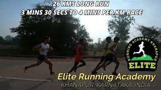 Long Run 26 Kms with Unived 100 Energy Gel  Elite Running Academy Khanapur [upl. by Thamora]