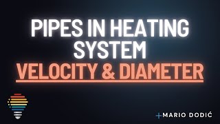 Pipes In Heating System  Velocity and Diameter [upl. by Ecnerual]