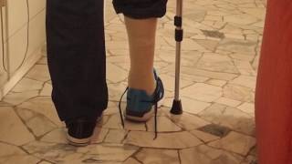 torn ligaments walk with running shoes [upl. by Friedly956]