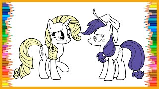 🎨🦄Coloring Swap Rarity amp Applejack  ColoringPaintingDrawing amp Color Swap [upl. by Herv447]