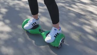 How to Ride a Hoverboard Our GoTrax Hoverfly Eco Review [upl. by Ringo]