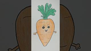 How to color in carrot drawing trending shorts youtubeshorts [upl. by Hortensa306]