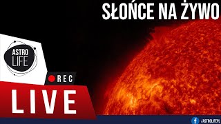 Słońce na żywo Ogromne obszary aktywne i protuberancje  AstroLife na LIVE 101 [upl. by Aitnas581]