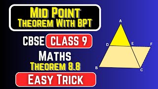 Midpoint Theorem  Quadrilateral Class 9  Maths  CBSE 202425 [upl. by Holle]