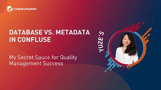 Database vs Metadata in Confluence  a Quality Management Use Case [upl. by Celin]