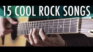 15 SUPER COOL ROCK SONGS in fingerstyle [upl. by Annalise]