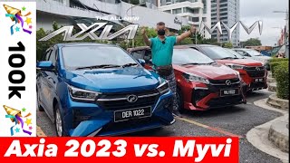 Kenapa AXIA 2023 lebih baik dari Myvi 😜  Axia 2023 lawan Myvi 2022 [upl. by Vassaux]