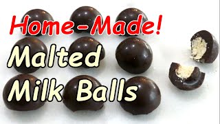 Homemade Malt Balls  Copycat WhoppersMaltesersCandy Store Chocolate Malt Balls [upl. by Etnauj]