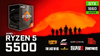 Ryzen 5 5500  GTX 1660 Super  Test in 12 GAMES [upl. by Grishilda239]