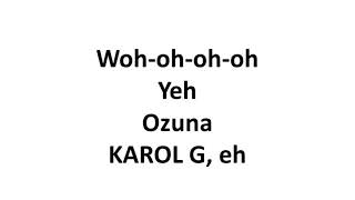 KAROL G Ozuna  ODISEA lyrics Translation in English [upl. by Namhcan169]