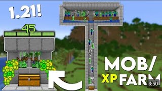 Minecraft Easiest Mob XP Farm in 121 Tutorial [upl. by Hollington]