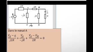 Exercice 1 2ème méthode  théorème de Millman en régime sinusoïdale Par loi des nœuds [upl. by Blackington]