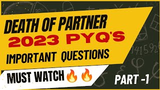 Death of Partner  2023 PYQS  Important Questions Class 12  CBSE  Accountancy  Dimple Chauhan [upl. by Novello]