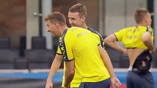 Mudryk amp Ukraine teammates get set for Euro 2024 qualifier against Italy at San Siro Stadium [upl. by Kirat]