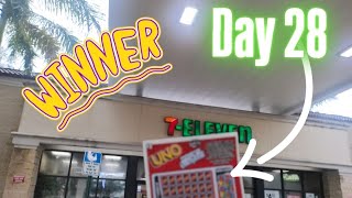 I won the 3 Uno Florida lottery scratch off  Day 28 💲💵 [upl. by Haidabez]