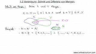 Schnitt von Mengen  Mathematik Video Übung [upl. by Joycelin887]