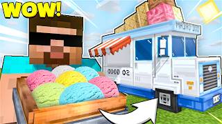 I OPENED AN ICE CREAM TRUCK IN MINECRAFT [upl. by Nnylkoorb]