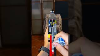 Lego Working bolt action Pistol clip 2 x 4 reload and fire POV Slow motion [upl. by Oad]