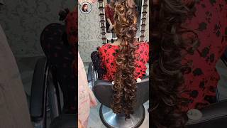 Quick and easy hairstyle for long hairs  wedding hairstylelashesbeautyparlour shortvideo [upl. by Ettennod]