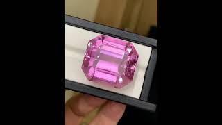 Kunzite Emerald Cut kunzitecrystal kunzite PinkKunzite [upl. by Mcnamee]