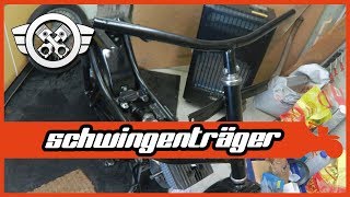 Simson Schwalbe Aufbau 5  Schwinge einbauen  Lenkkopflager einstellen [upl. by Cross4]