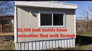 Junk mobile home renovation final walkthrough [upl. by Adnovad288]