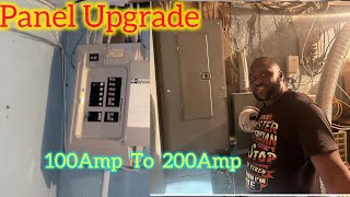 Panel Upgrade 100Amp To 200Amp diy electricalcontractor electrician apprentice [upl. by Faust]