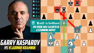 Garry Kasparovs Tactical Brilliance Crushing Vladimir Kramnik  Siemens Giants 1999 [upl. by Gnirps]