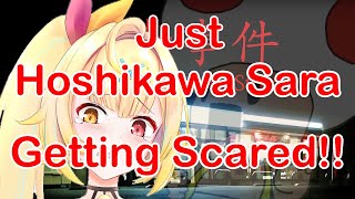 【Hoshikawa Sara】Hoshikawa Sara getting scared compilation【The Convenience Store】 [upl. by Pucida]