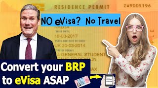 Convert your BRP To eVisa ASAP  How to Apply eVisa UK [upl. by Akym]