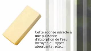 Eponge Miracle superabsorbante en PVA avec boite plastique  vivremieuxcom [upl. by Alegnad]