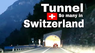 Drive through so many tunnel in Switzerland in early evening [upl. by Zerat]