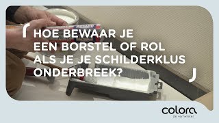 Hoe een verfborstel of verfroller bewaren als je de klus onderbreekt  Verftips van de colora coach [upl. by Adnohsel303]