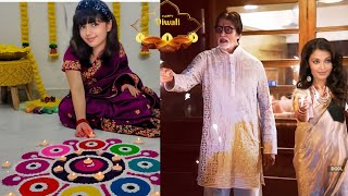 Amitabh Bachchan Aishwarya Rai Aaradhya Bachchan enjoy diwali together [upl. by Akinorev]