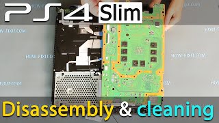 PS4 Slim Disassembly Fix Overheating with Fan Cleaning amp Thermal Paste Replacement [upl. by Atoked]