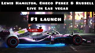 Lewis Hamilton Checo Perez Russell Live doing Donuts in Las Vegas  Las Vegas F1 Launch 2023 [upl. by Araeit]