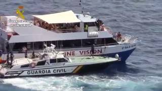 Ibiza party boats get raided by Spanish police [upl. by Airbmac]