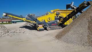 Impianto di frantumazione Cave Service e impianto cingolato Keestrack K3 Crushing Screening Plant [upl. by Iline]