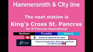 Hammersmith amp City Line announcements by Sarah Parnell [upl. by Eellek15]