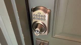 Schlage BE365 V CAM 619 Camelot Keypad Deadbolt Review [upl. by Hephzipah]